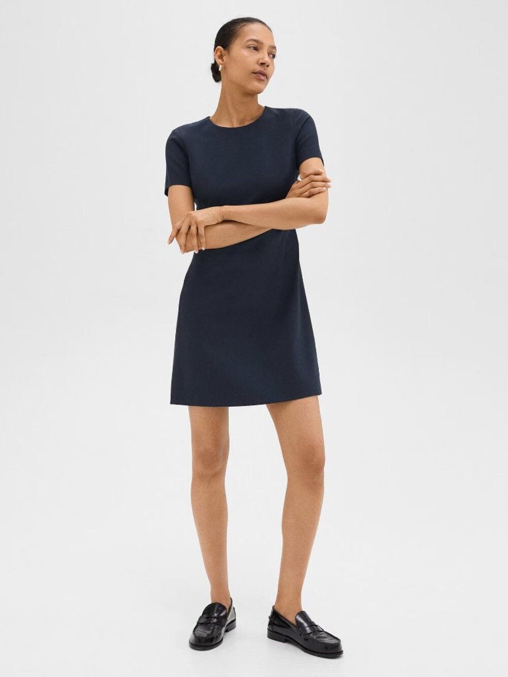Theory Sheath Dress in Good Wool - Nocturne Navy. Size 14